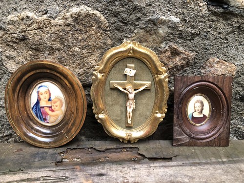 Ancien cadre peinture - ancien, bombé