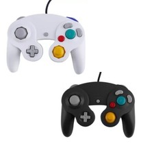 2 X Manette pour Nintendo Wii, Wii U et Game cube - Blanc et Noir
