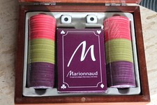 jeu de carte jetons poker marionnaud dans sa boite coffret état neuf