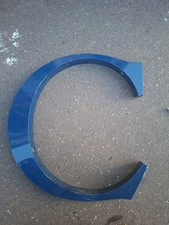 Lettre enseigne métal bleue - lettre,
