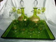 BACCARAT SERVICE LIQUEUR N°S.192 13 PIECES PLATEAU 2 CARAFES 10 GOBELETS SUPERBE