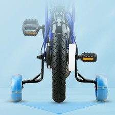 Roues d'entraînement vélo enfant acier carbone et PU 12 14 16 18 20 pouces