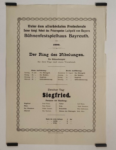 Bayreuth festival 1909 affiche - 1909,