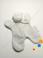 Doudou Plat/Mouchoir Nouky Ours Gris Beige Collection Poudre D'étoiles - Noukies