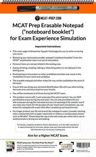 Mcat prep erasable - mcat,