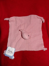 Doudou Plat Lange Baleine Rose Mes Petits Cailloux Neuf