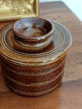 BEURRIER A EAU EN GRES signé Poterie du Berry - Pot En Grès 