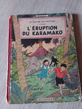 BD Jo, Zette et Jocko L'éruption du Karamako 1952 4ème plat B6 Hergé Casterman 
