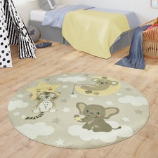 Tapis Chambre Enfant Bébé Koala Éléphant Nuages Étoiles Ciel Lune