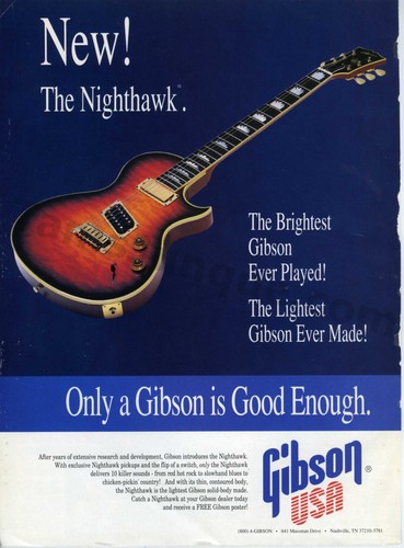 1993 gibson nighthawk - nighthawk, guitar