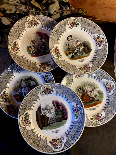 Rares assiettes parlantes 5 - assiettes,