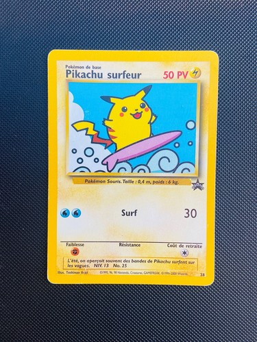 Carte pokemon pikachu surfeur - pokemon,