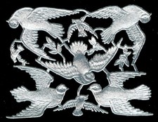Scrap Die cut Dresden Silver