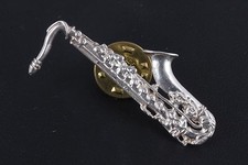 STERLING SILVER SAXAPHONE BROOCH 925 FINE 3428