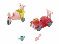 Ensemble tricycle-car mobilier familial Sylvanian Families Calico Critters...