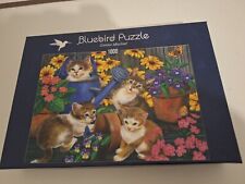 Puzzle 1000 pièces Décor de chats et fleurs ·Bluebird Puzzle