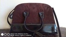 sac Charles Jourdan - cuir et velour vintage