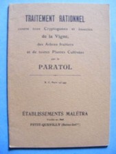 Traitement Contre Cryptogames et Insectes de la Vigne Arbres Fruitiers Paratol