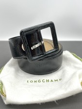 Ceinture Longchamp en cuir veni noir