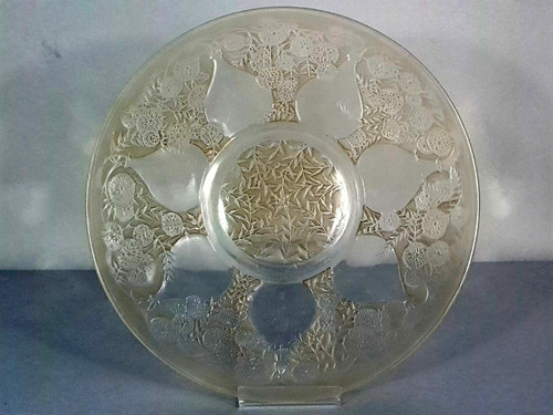 Lalique plat rond verre - r.,