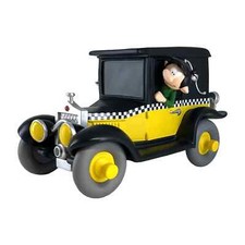 Figurine tirelire Gaston Lagaffe et son Taxi Fiat 509 Plastoy