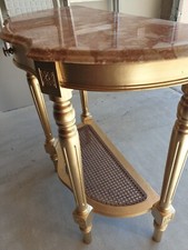 console bois doré dessus en marbre 