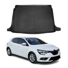 OMAC Tapis de coffre pour Renault Megane Hatchback 2015-2021 en caoutchouc Noir