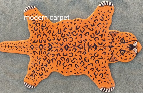 Tapis léopard 3x5 pieds - , fait