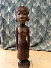 art africain statuette côte d'Ivoire Ghana 58 cm 3.6 Kgs acajou artisanale