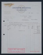 Facture  1938 BERET ZACHARIE