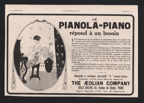 Publicite 1911 musique - 1911, piano