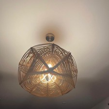 luminaire suspension en osier