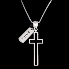 Faith Avec Dieu Croix Collier