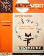 Autovolt 1965 # 350 Citroen T23-50 D clignotants Scintex Sn Alternateurs CSF