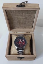 Montre Jante voiture -Rotative - dans son coffret en bois Gravé