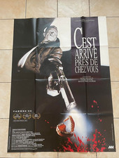 ANCIENNE AFFICHE CINEMA C'EST ARRIVÉ PRES DE CHEZ VOUS BENOIT POELVOORDE 160x120
