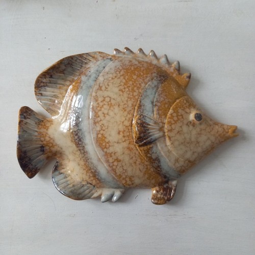 Poisson ceramique vintage deco - poisson,