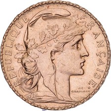 France, 20 Francs, Rooster