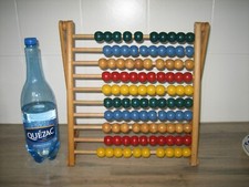 Ancien Boulier en bois Calcul, pliable vintage