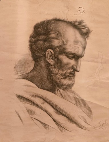 Dessin buste homme - à, l