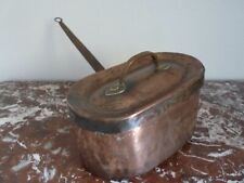 Superbe rare ancienne Daubière Braisière Complète en Cuivre Fin XVIIIème