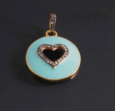 Pave Diamant Pendentif 925