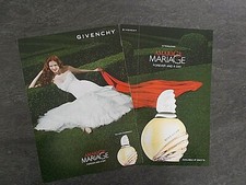 Publicité papier Parfum. Perfume ad. Amarige Mariage de Givenchy recto verso