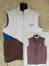 Veste Doudoune ADIDAS sans manche reversible jacket blanc marron 50 L