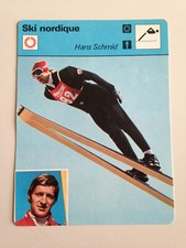 CARTE EDITIONS RENCONTRE 1977 / SKI NORDIQUE - HANS SCHMID