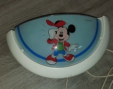 applique murale disney vintage 1998 - mickey mouse - massive - verre/métal -...