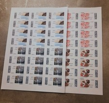 lot de 2 Planches 24 Timbres