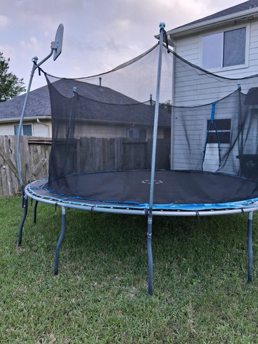 Outdoor round trampoline with - outdoor,