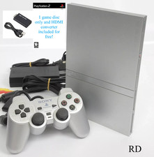 ✅Console Ps2 slim Silver Complet Câbles et Manette Officielle Sony Playstation 2