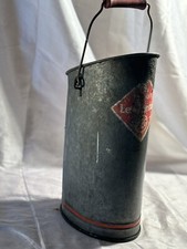 Sceau a charbon. Ancienne charbonnière ovale en galva